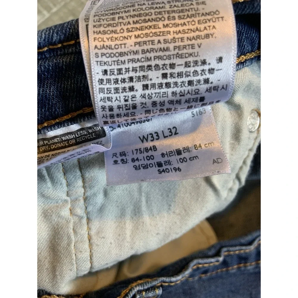 Levi's 511 Jeans Men's 33x32 Blue Denim Straight Workwear Mid Wash Blue Levi